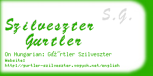 szilveszter gurtler business card